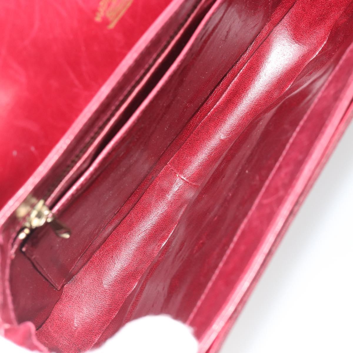 GUCCI Micro GG Supreme Shoulder Bag Red Gold Auth ep15564