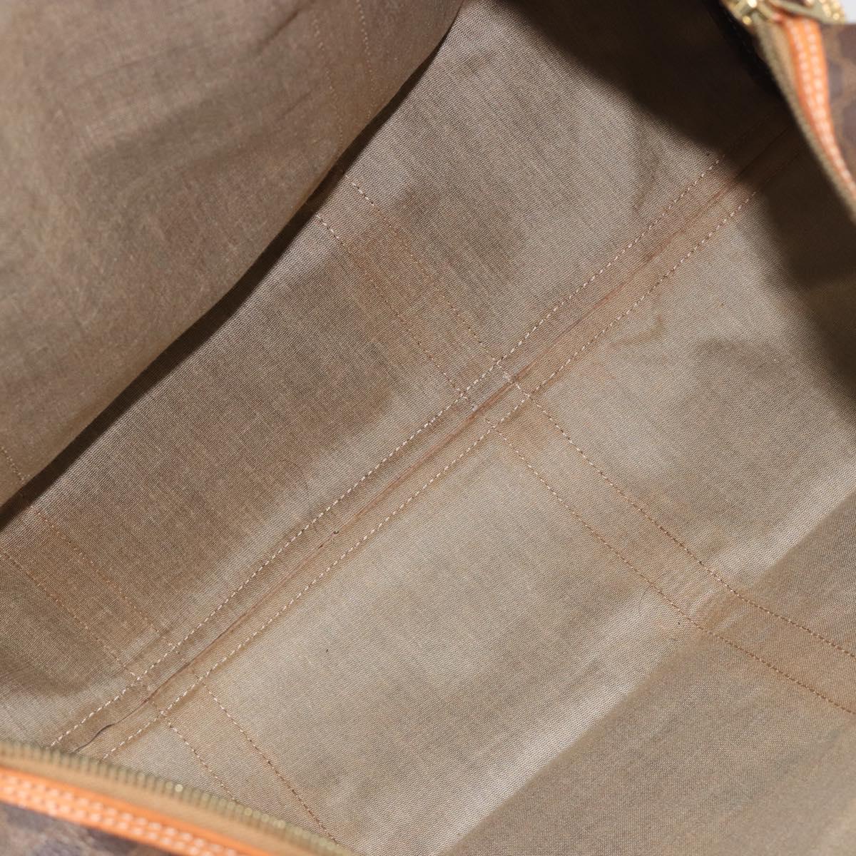 CELINE Macadam Canvas Tote Bag PVC Leather Brown Gold Auth ep15567