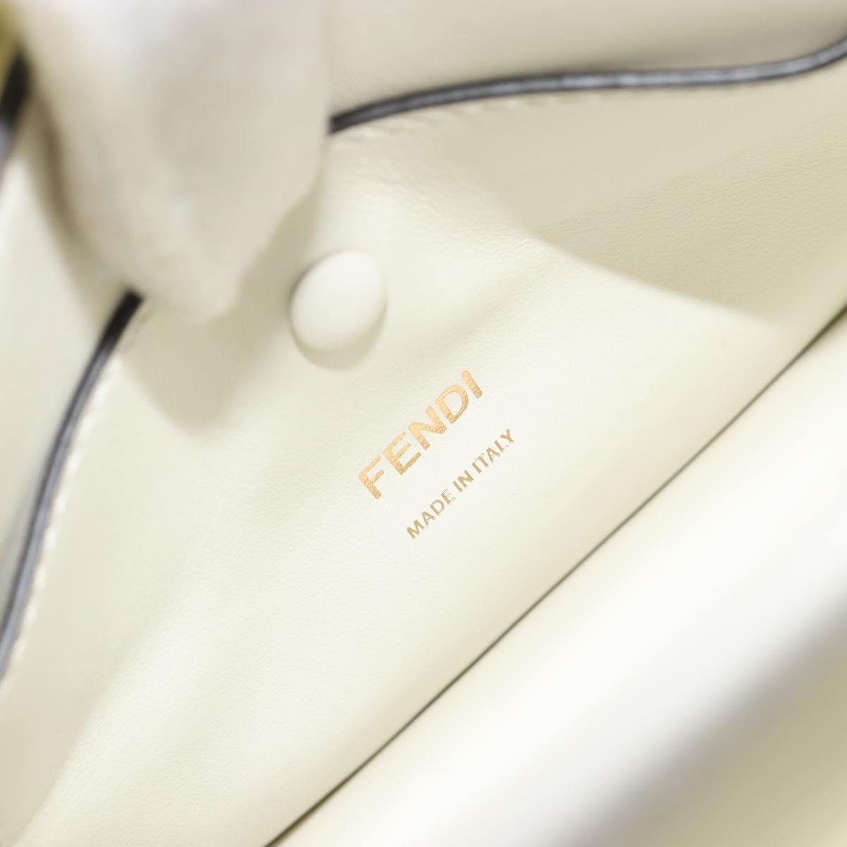 FENDI Zucca Canvas Chain Shoulder Bag Vinyl Clear Gold Auth ep15572