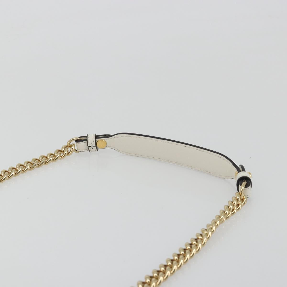 FENDI Zucca Canvas Chain Shoulder Bag Vinyl Clear Gold Auth ep15572
