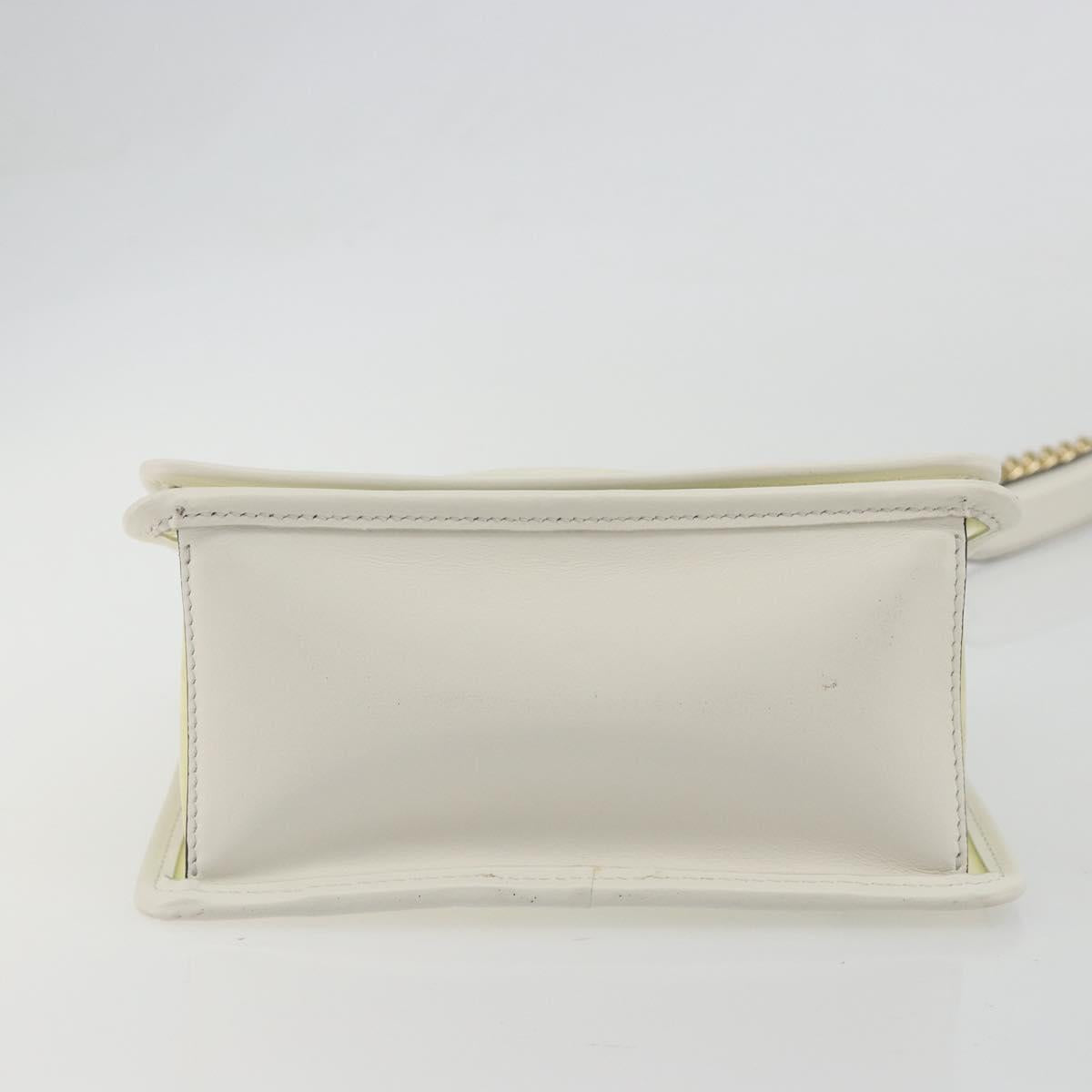 FENDI Zucca Canvas Chain Shoulder Bag Vinyl Clear Gold Auth ep15572