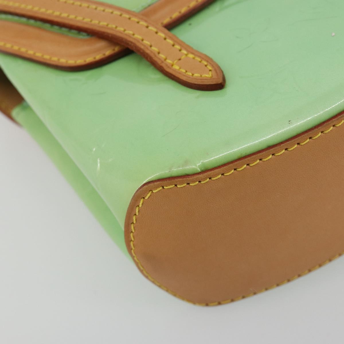 LOUIS VUITTON Vernis Biscayne Bay PM Shoulder Bag Peppermint M91289 Auth ep15577