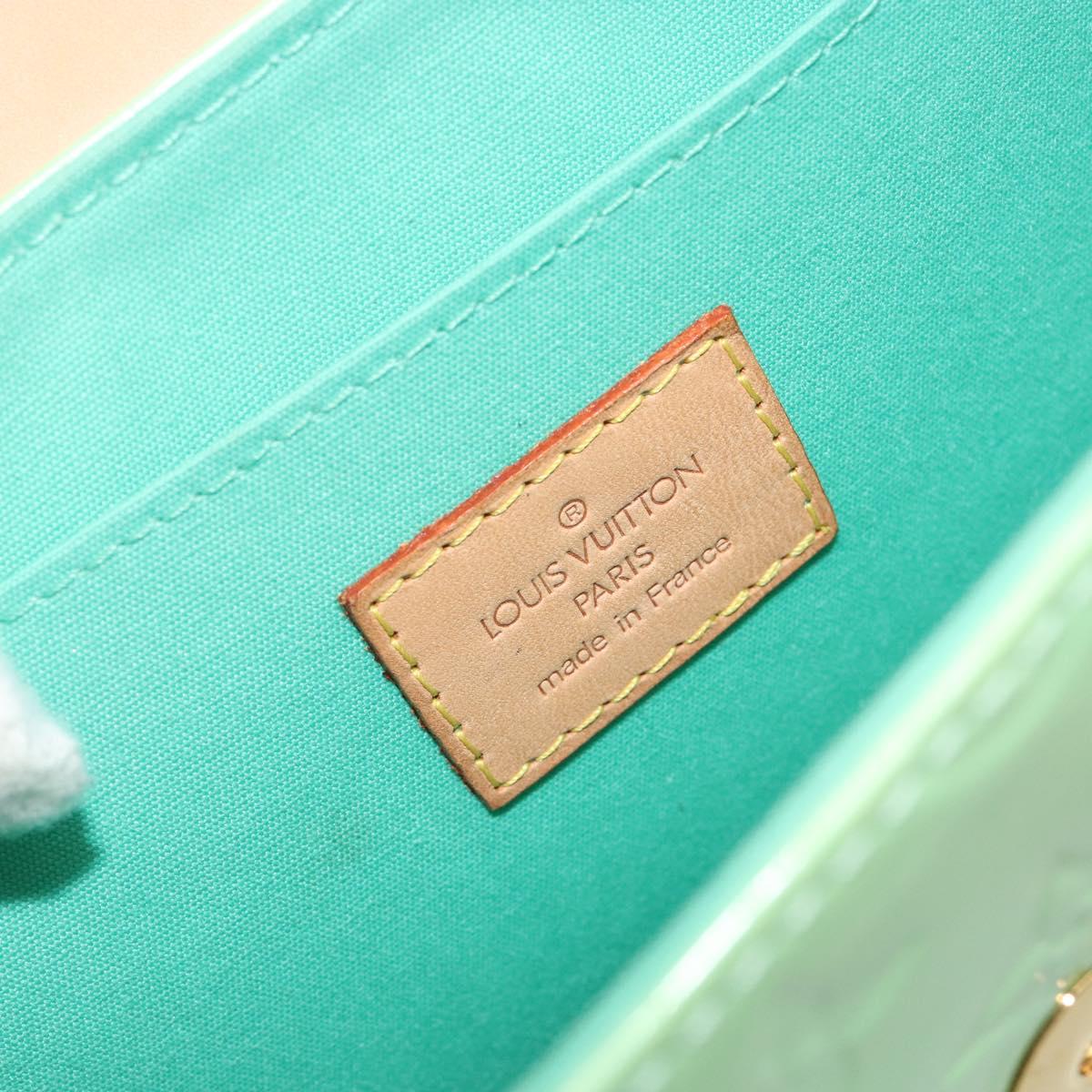 LOUIS VUITTON Vernis Biscayne Bay PM Shoulder Bag Peppermint M91289 Auth ep15577