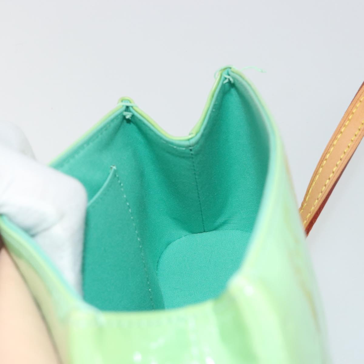 LOUIS VUITTON Vernis Biscayne Bay PM Shoulder Bag Peppermint M91289 Auth ep15577