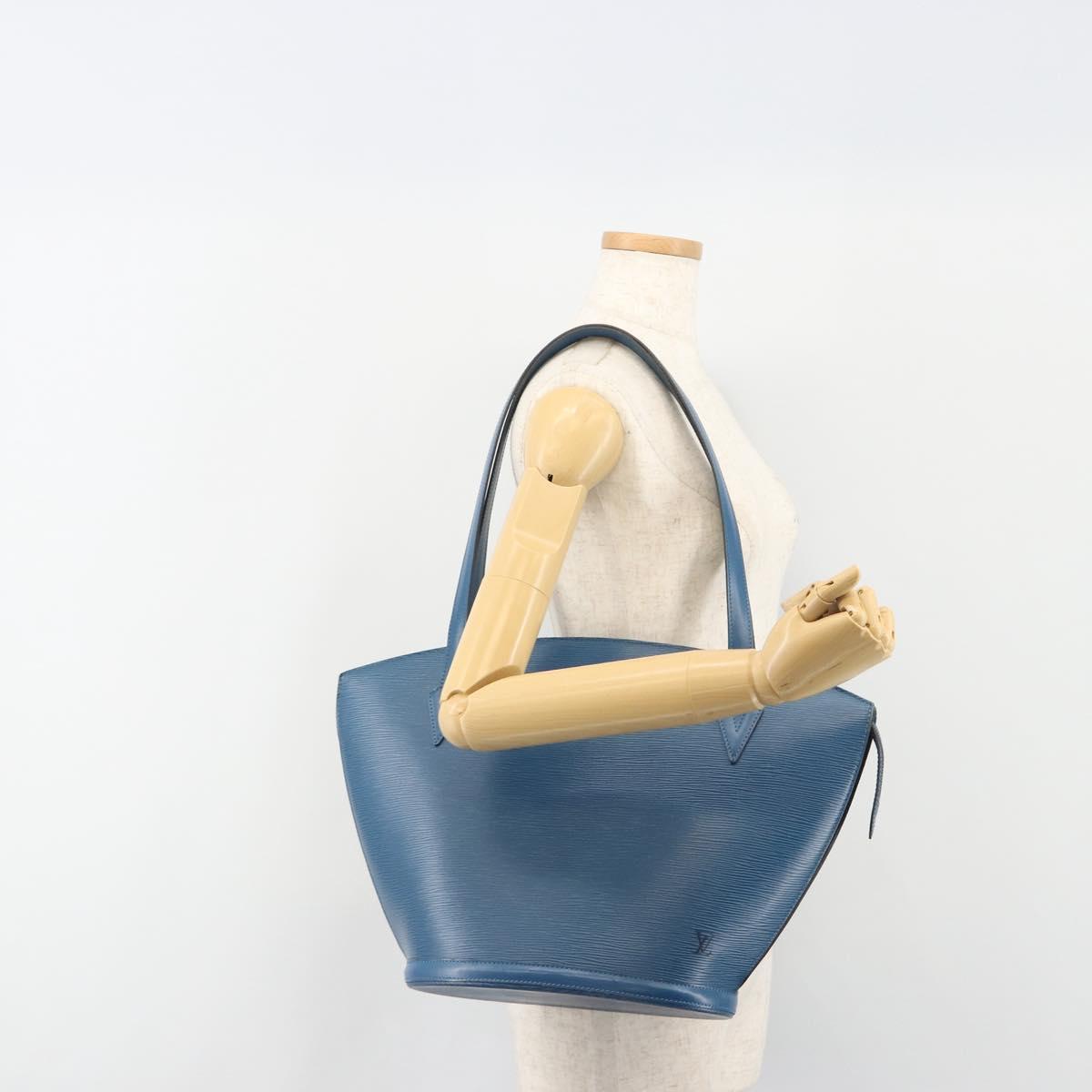LOUIS VUITTON Epi Saint Jacques Shopping Shoulder Bag Blue M52275 Auth ep15588