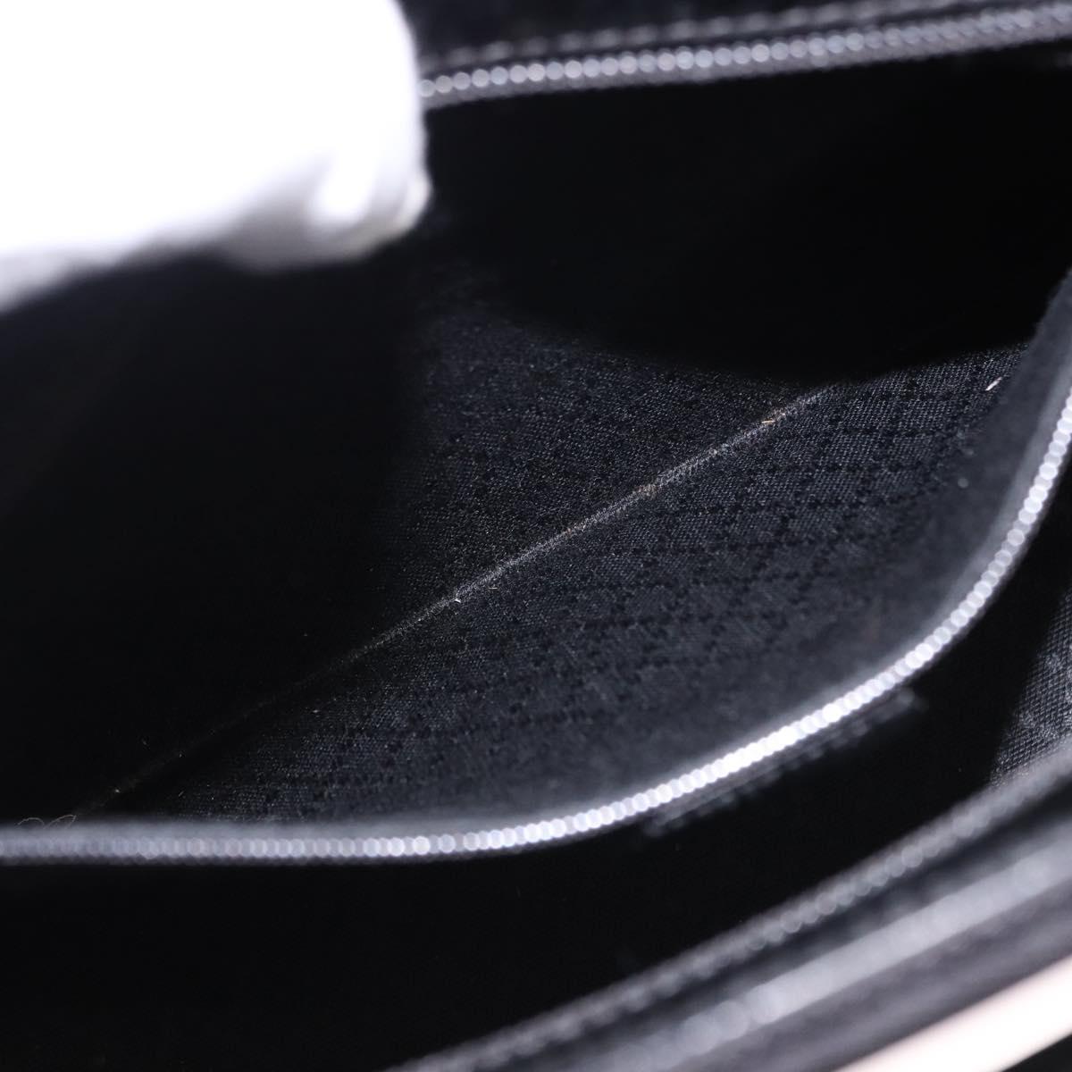 GUCCI Bamboo Hand Bag Canvas 2way Black Silver 000 1998 0588 Auth ep15589
