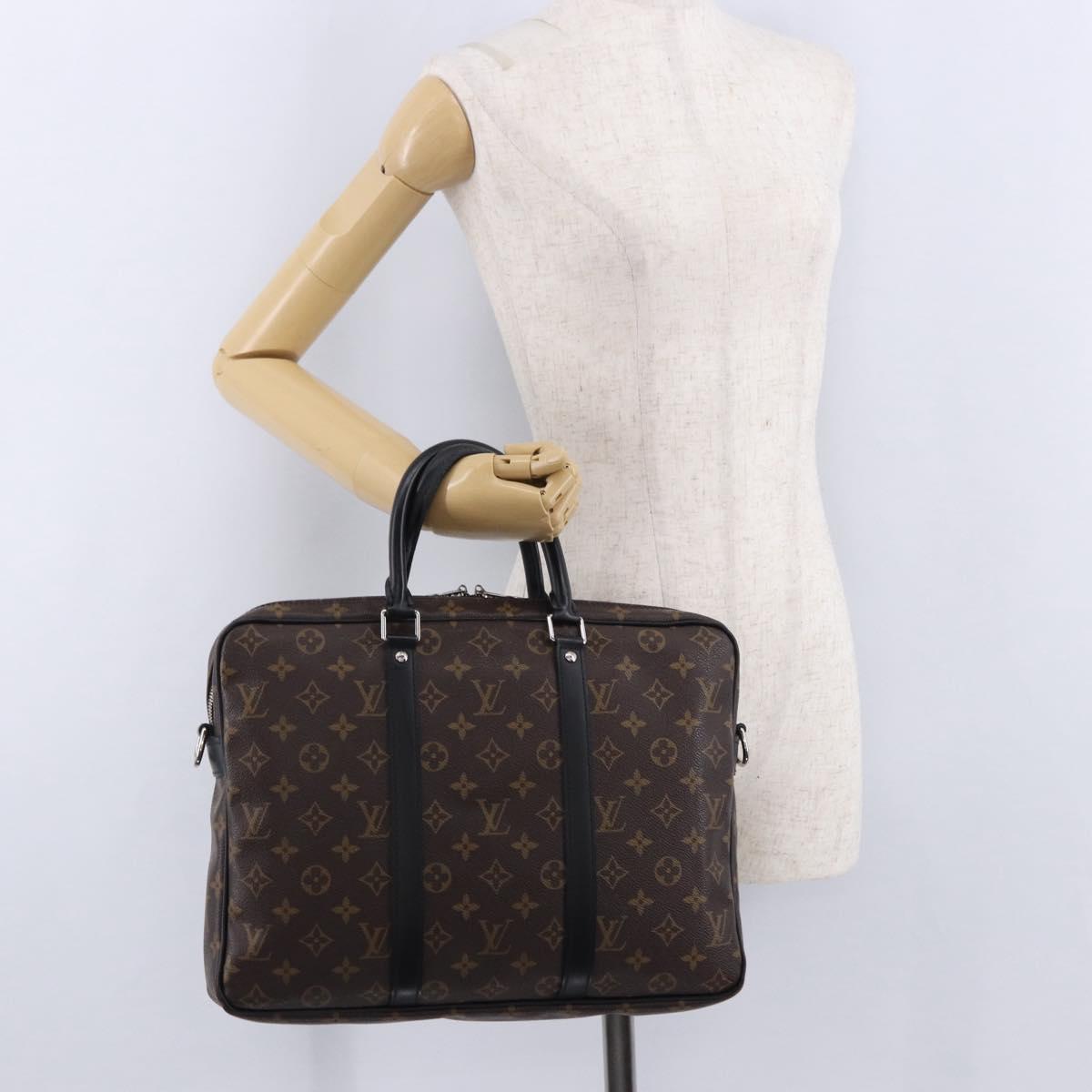 LOUIS VUITTON Monogram Porte Documents Voyage Hand Bag M40225 LV Auth ep15590