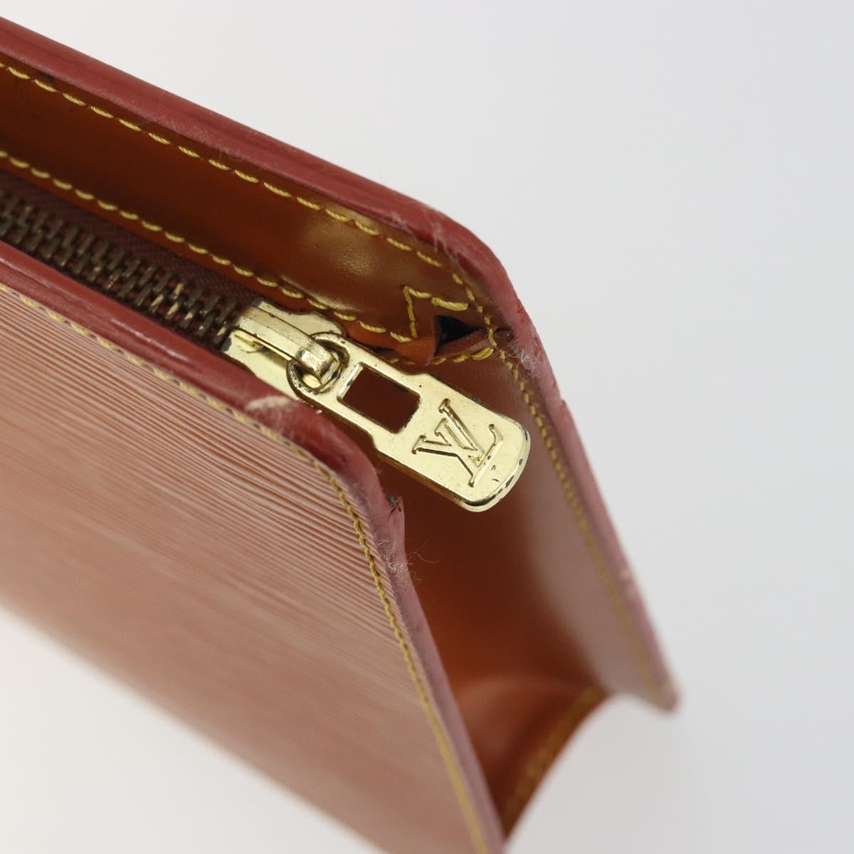 LOUIS VUITTON Epi Pochette Homme Bag Brown Zipangu Gold M52528 LV Auth ep15592