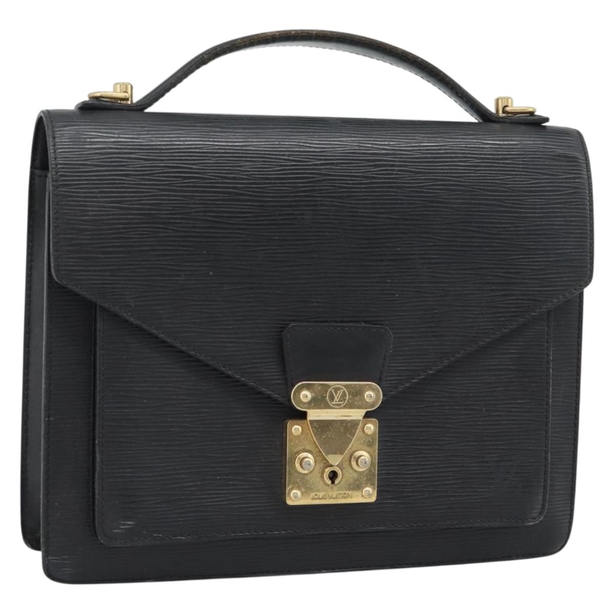LOUIS VUITTON Epi Monceau 28 Hand Bag Black M52122 LV Auth ep15595