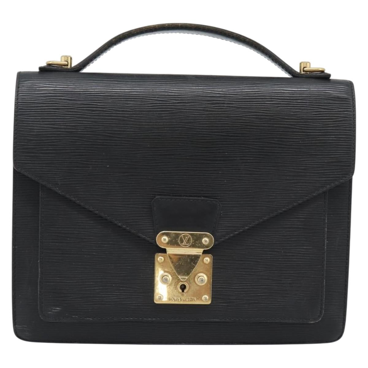 LOUIS VUITTON Epi Monceau 28 Hand Bag Black M52122 LV Auth ep15595