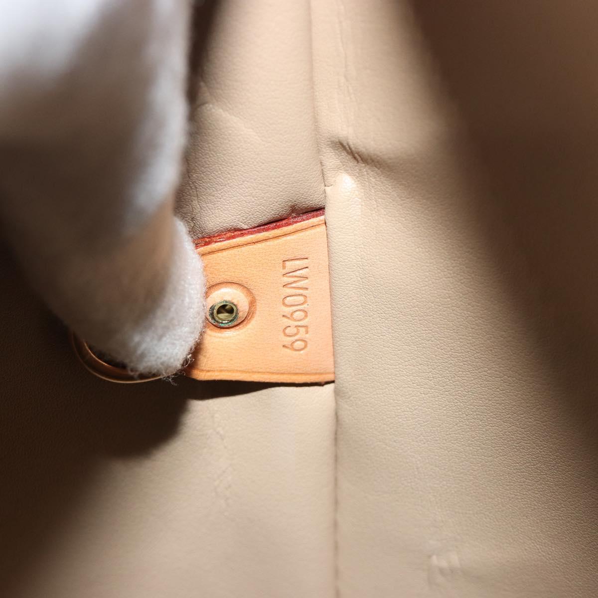 LOUIS VUITTON Monogram Vernis Houston Hand Bag Beige M91004 LV Auth ep15596