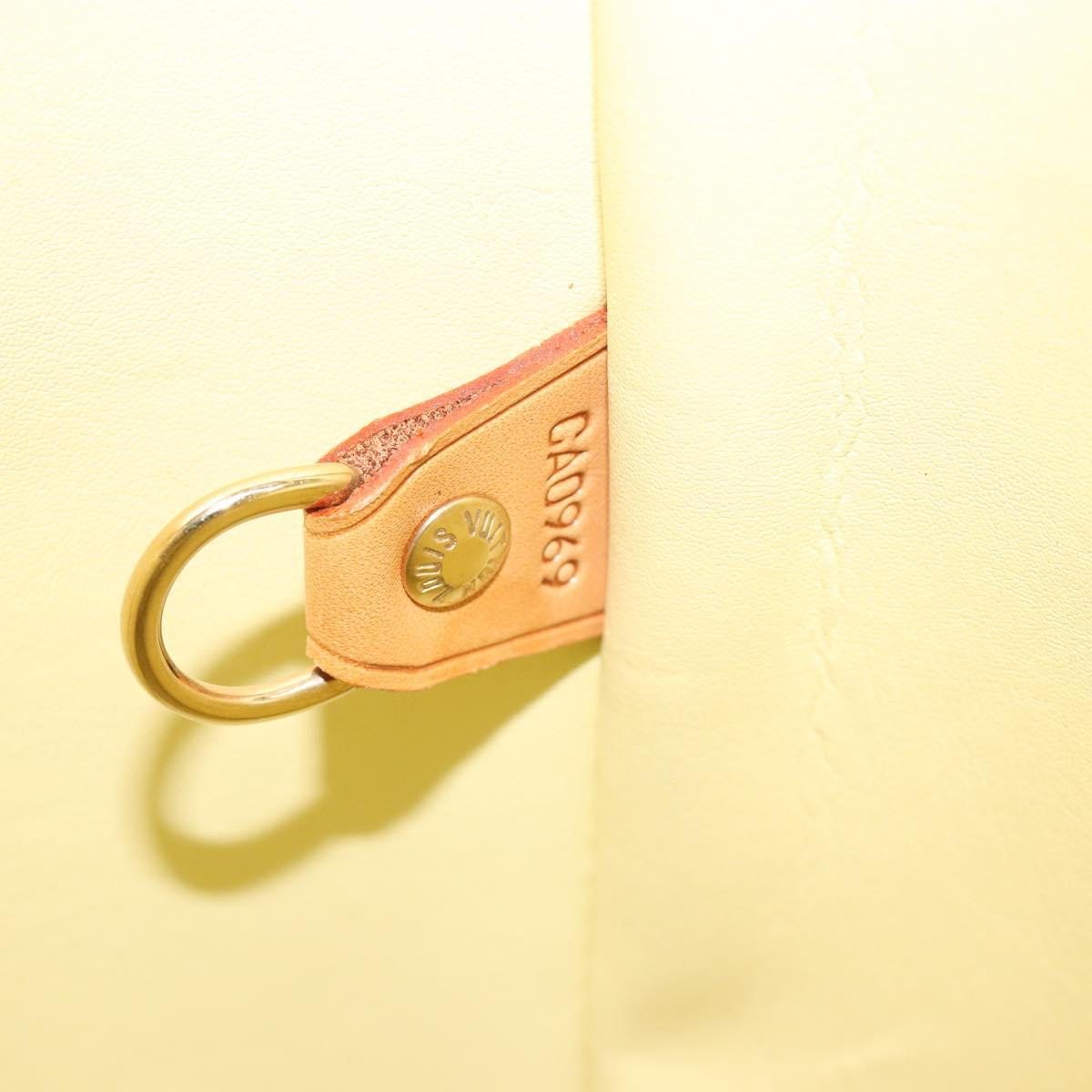 LOUIS VUITTON Monogram Vernis Houston Hand Bag Lime Yellow M91055 Auth ep15597