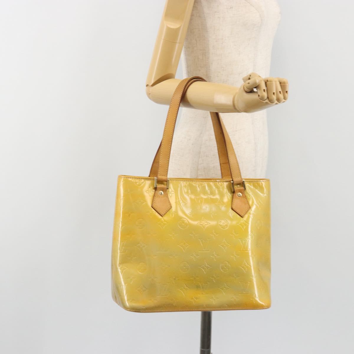 LOUIS VUITTON Monogram Vernis Houston Hand Bag Gris M91053 LV Auth ep15598