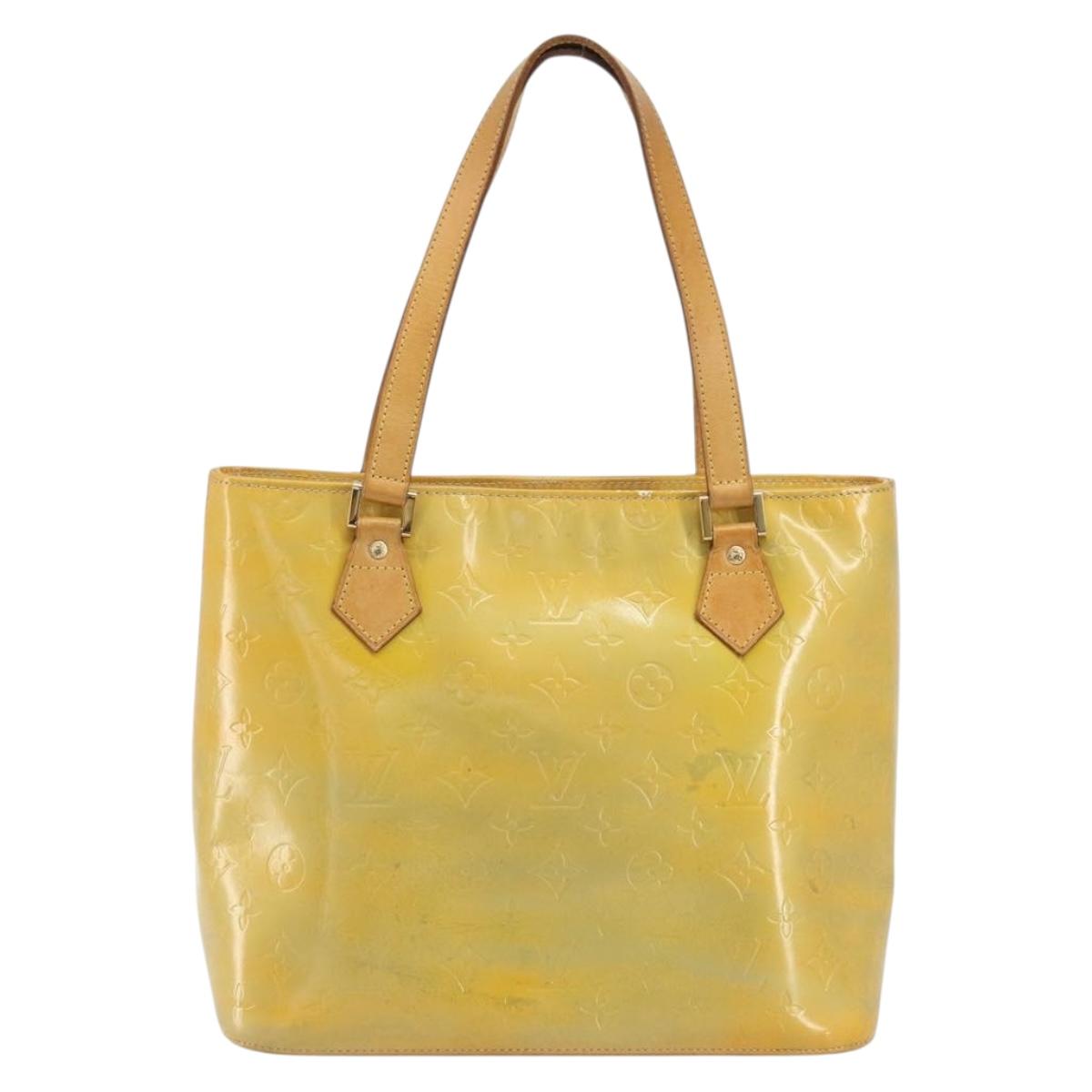 LOUIS VUITTON Monogram Vernis Houston Hand Bag Gris M91053 LV Auth ep15598