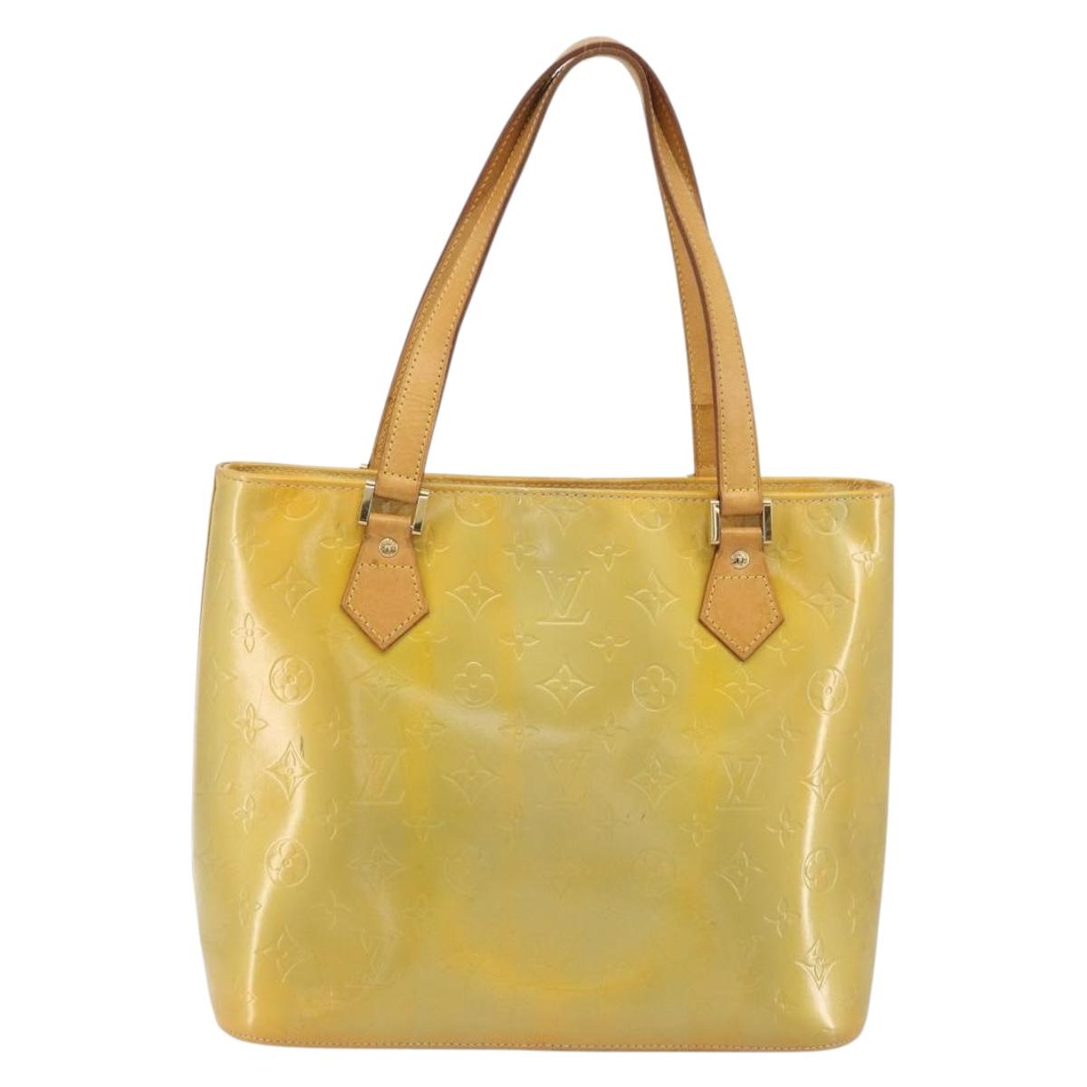 LOUIS VUITTON Monogram Vernis Houston Hand Bag Gris M91053 LV Auth ep15598