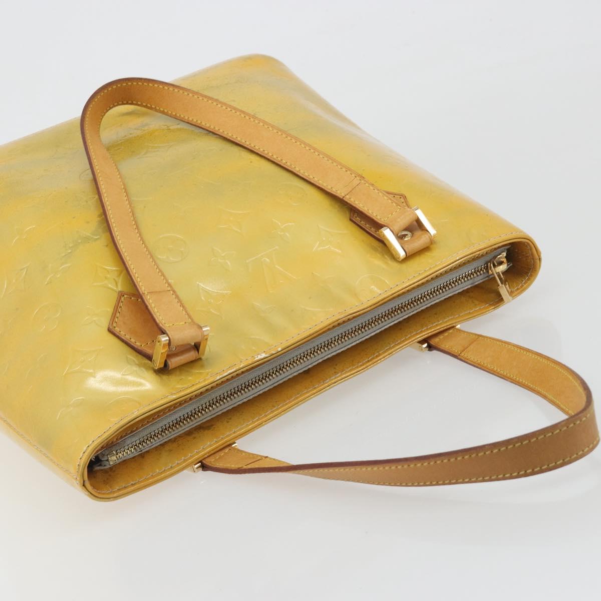 LOUIS VUITTON Monogram Vernis Houston Hand Bag Gris M91053 LV Auth ep15598