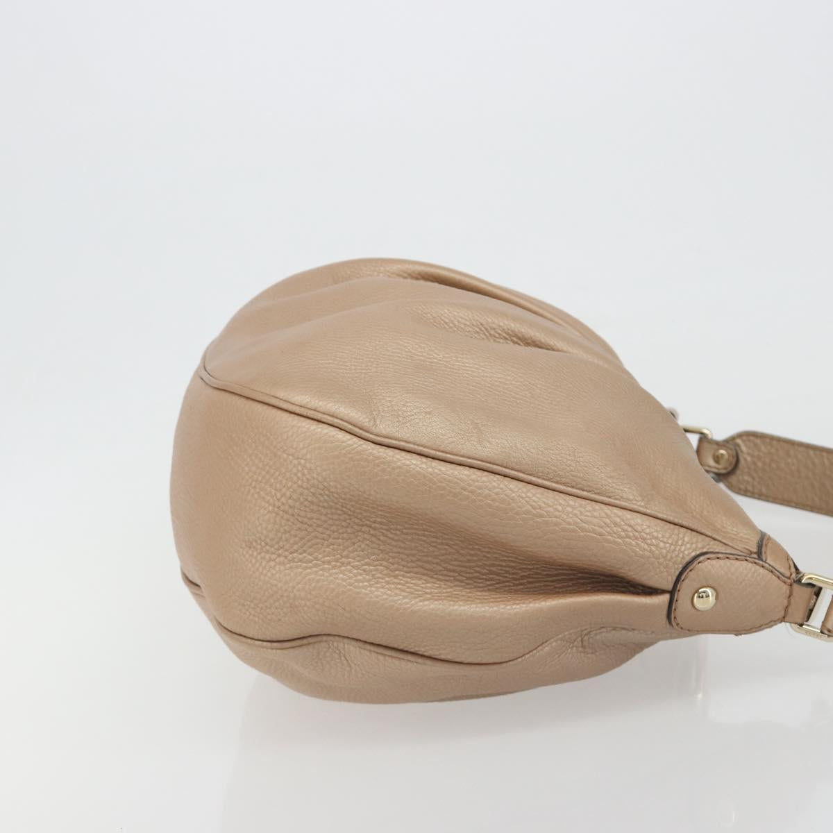 GUCCI Sukey Shoulder Bag Leather Champagne Gold 232955 Auth ep15604