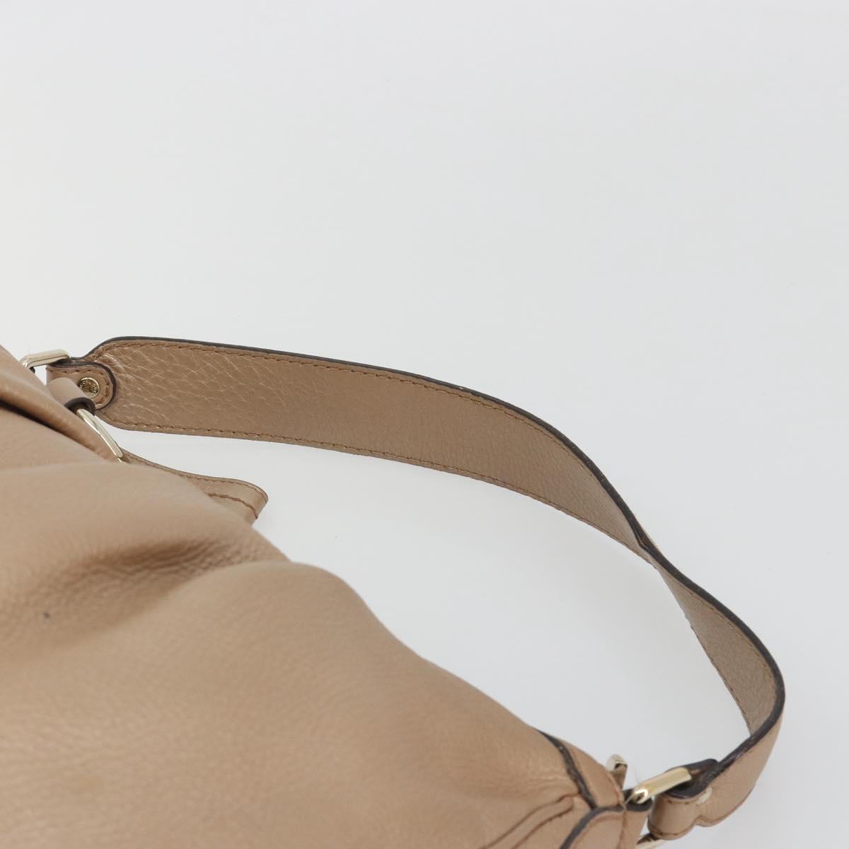 GUCCI Sukey Shoulder Bag Leather Champagne Gold 232955 Auth ep15604