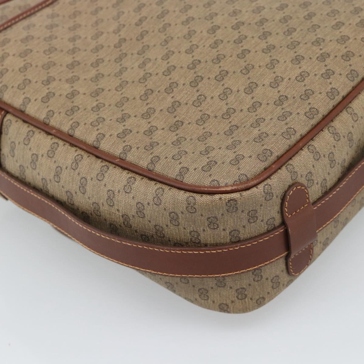GUCCI Micro GG Supreme Shoulder Bag PVC Beige Gold Auth ep15606