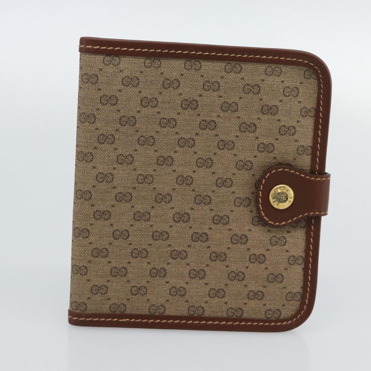 GUCCI Micro GG Supreme Shoulder Bag PVC Beige Gold Auth ep15606