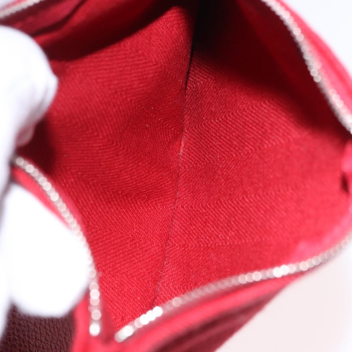 HERMES Valparaiso PM Hand Bag Canvas Red Auth ep15609A