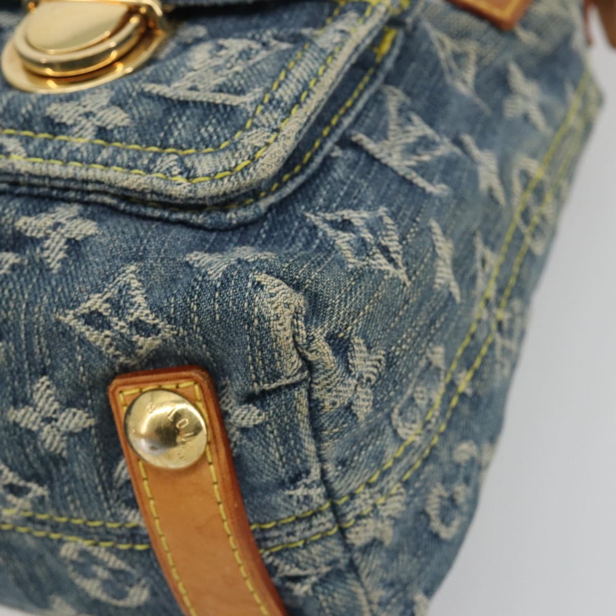 LOUIS VUITTON Monogram Denim Buggy PM Shoulder Bag Blue M95049 LV Auth ep15612A