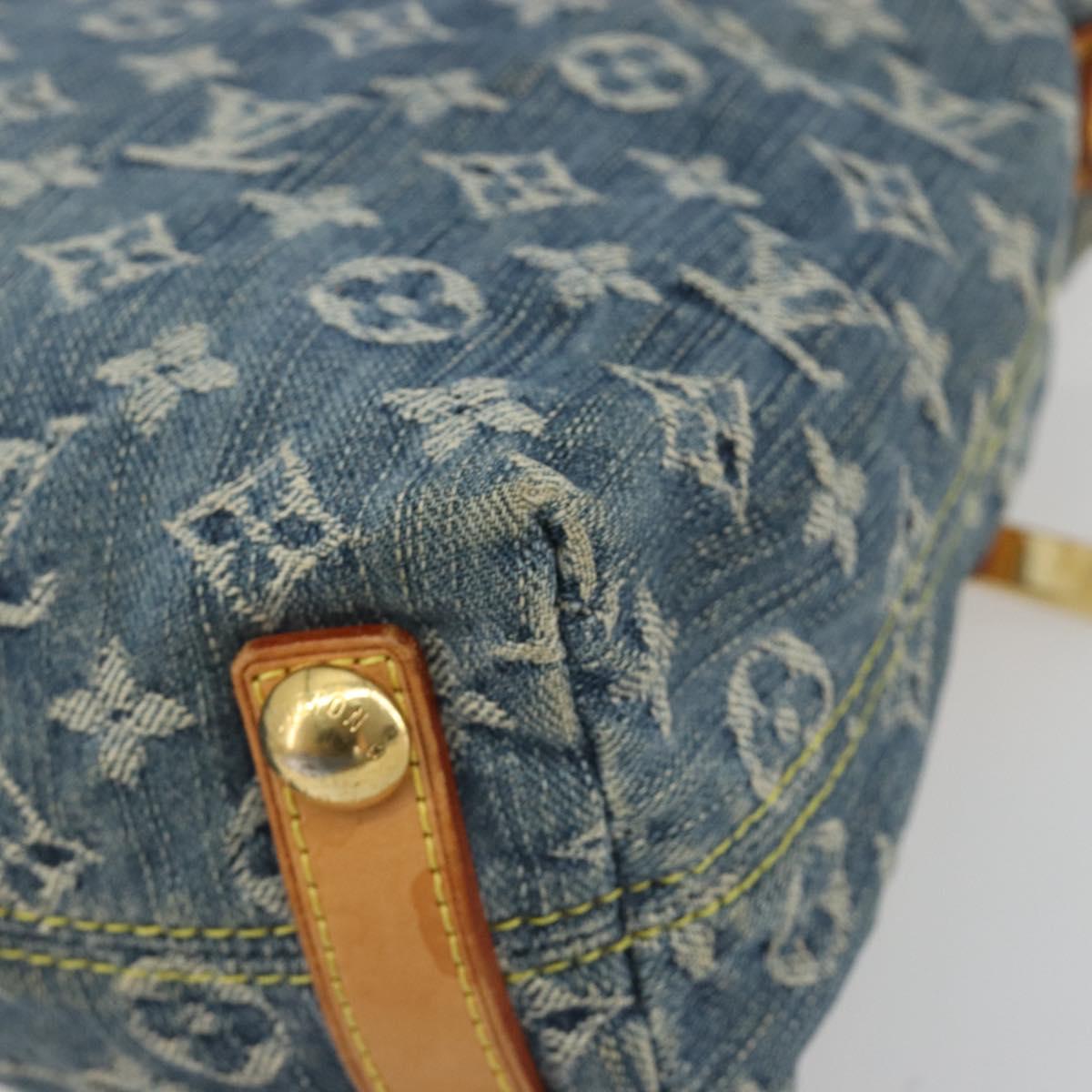 LOUIS VUITTON Monogram Denim Buggy PM Shoulder Bag Blue M95049 LV Auth ep15612A