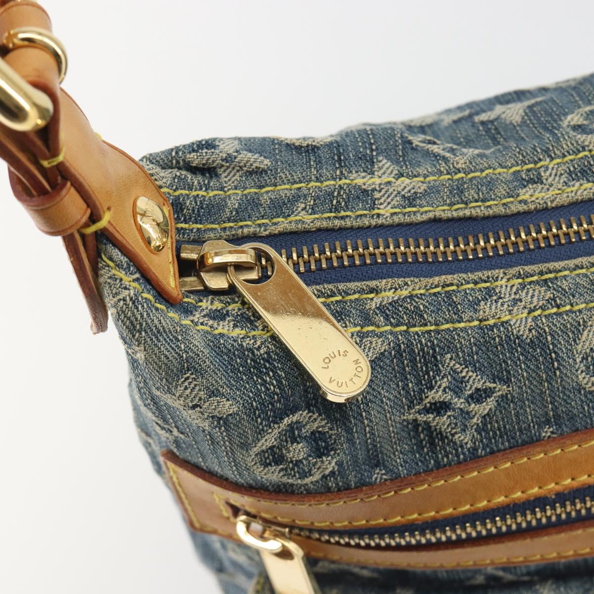 LOUIS VUITTON Monogram Denim Buggy PM Shoulder Bag Blue M95049 LV Auth ep15612A