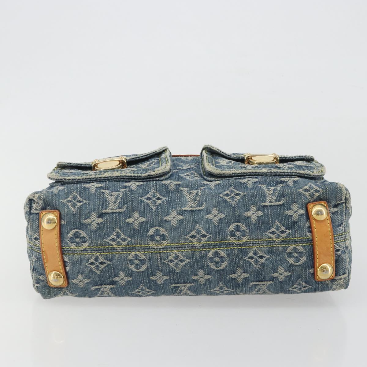 LOUIS VUITTON Monogram Denim Buggy PM Shoulder Bag Blue M95049 LV Auth ep15612A