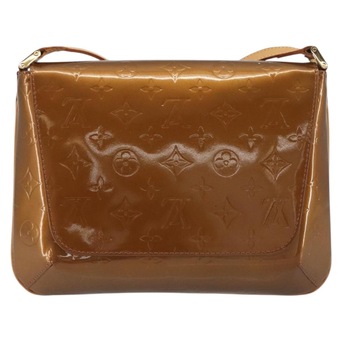 LOUIS VUITTON Monogram Vernis Thompson Street Bag Bronze M91124 LV Auth ep15617