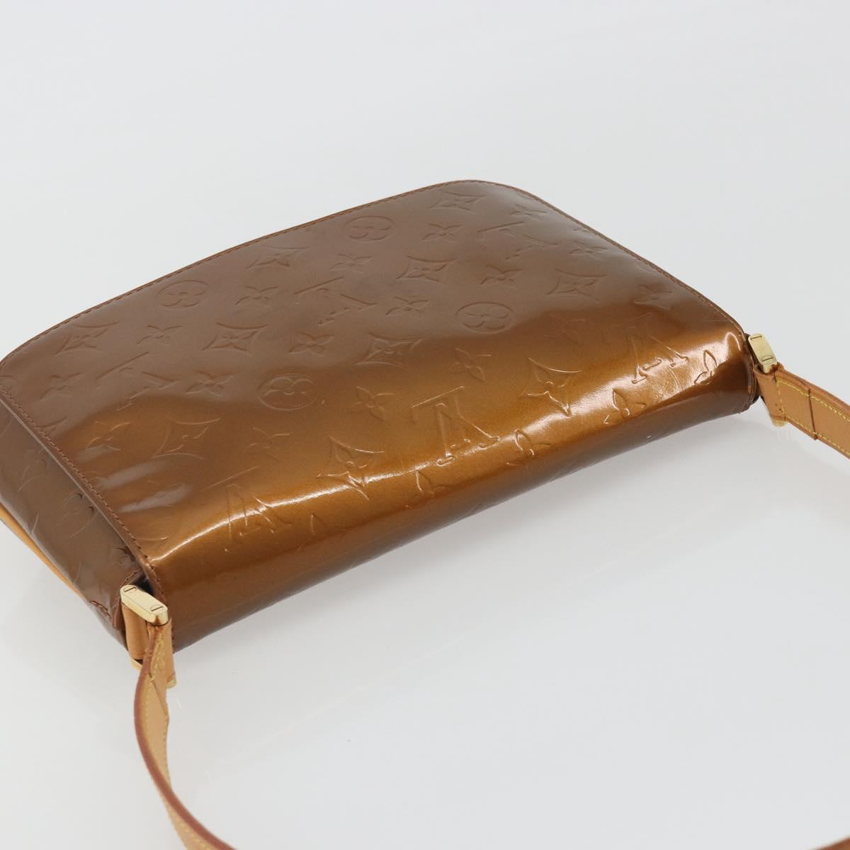 LOUIS VUITTON Monogram Vernis Thompson Street Bag Bronze M91124 LV Auth ep15617