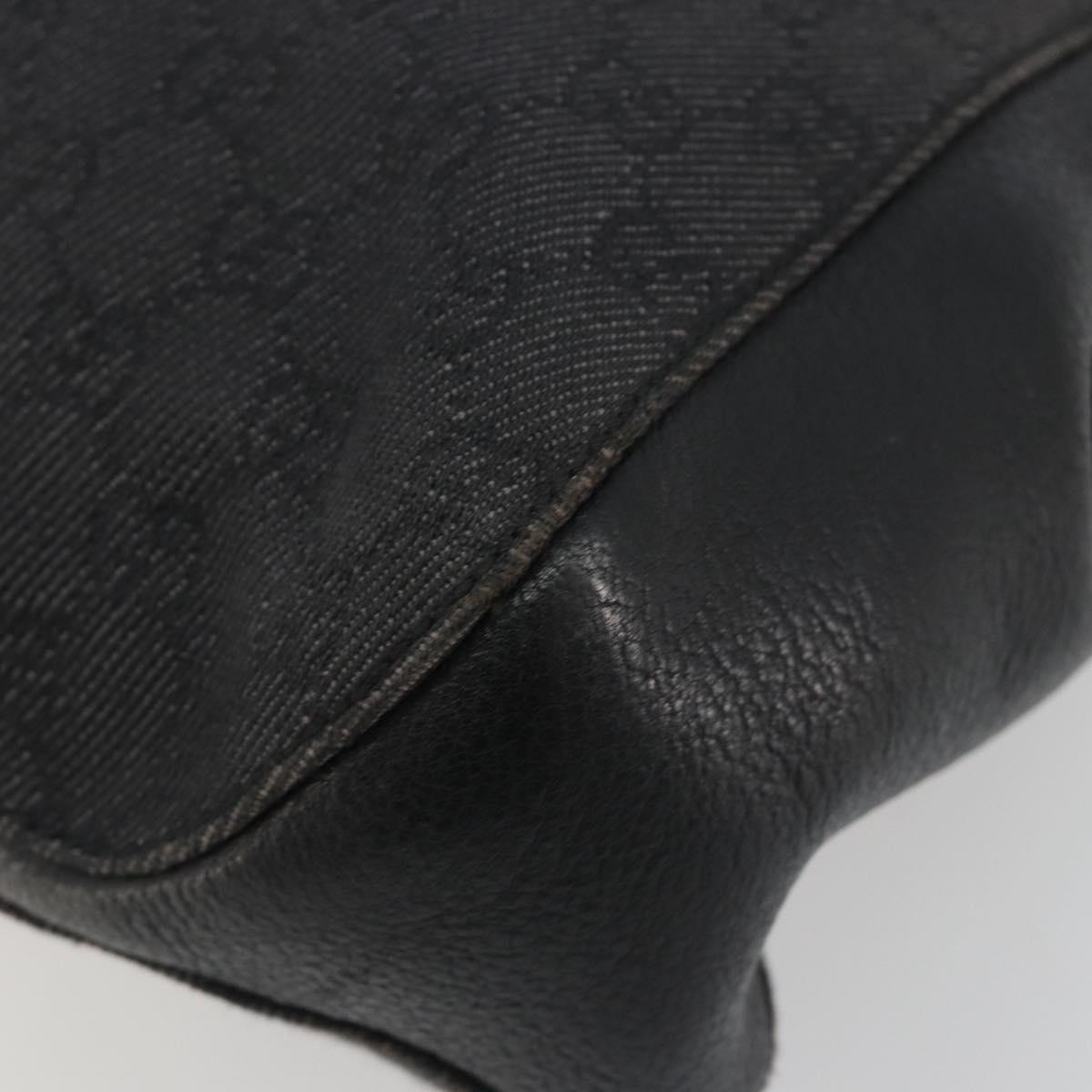 GUCCI GG Canvas Shoulder Bag Black 101971 Auth ep15619