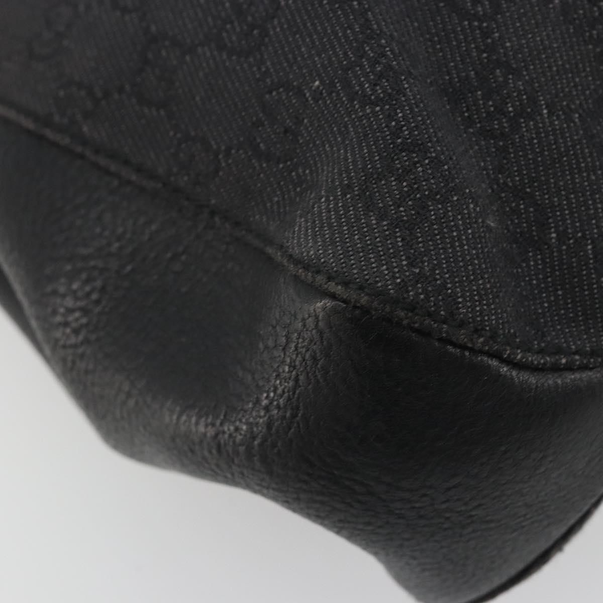 GUCCI GG Canvas Shoulder Bag Black 101971 Auth ep15619