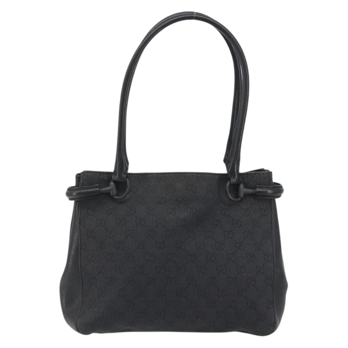 GUCCI GG Canvas Shoulder Bag Black 101971 Auth ep15619