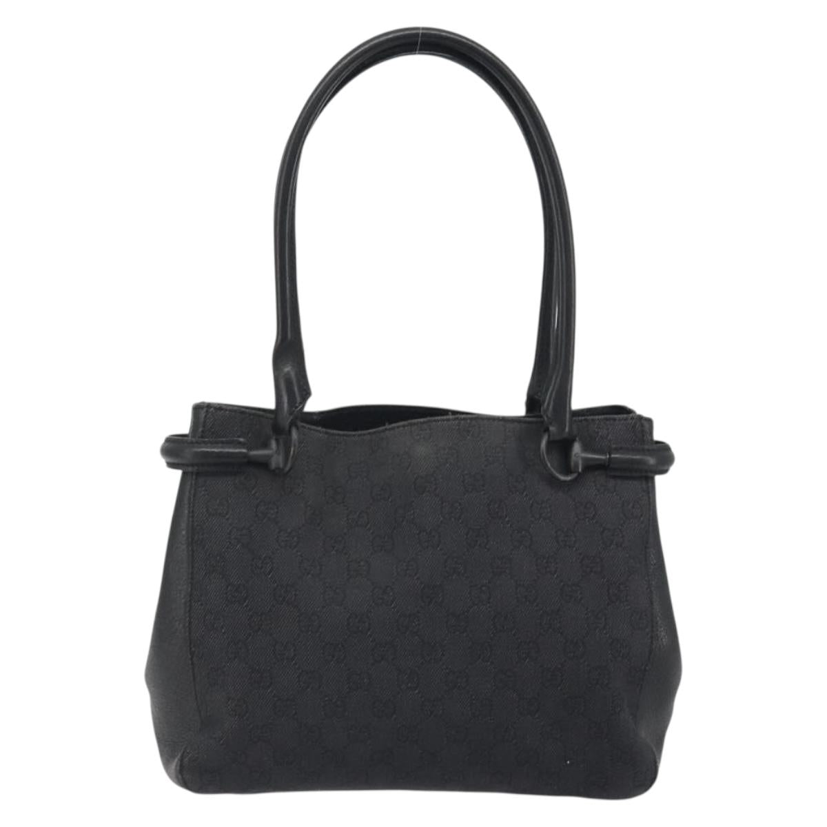 GUCCI GG Canvas Shoulder Bag Black 101971 Auth ep15619