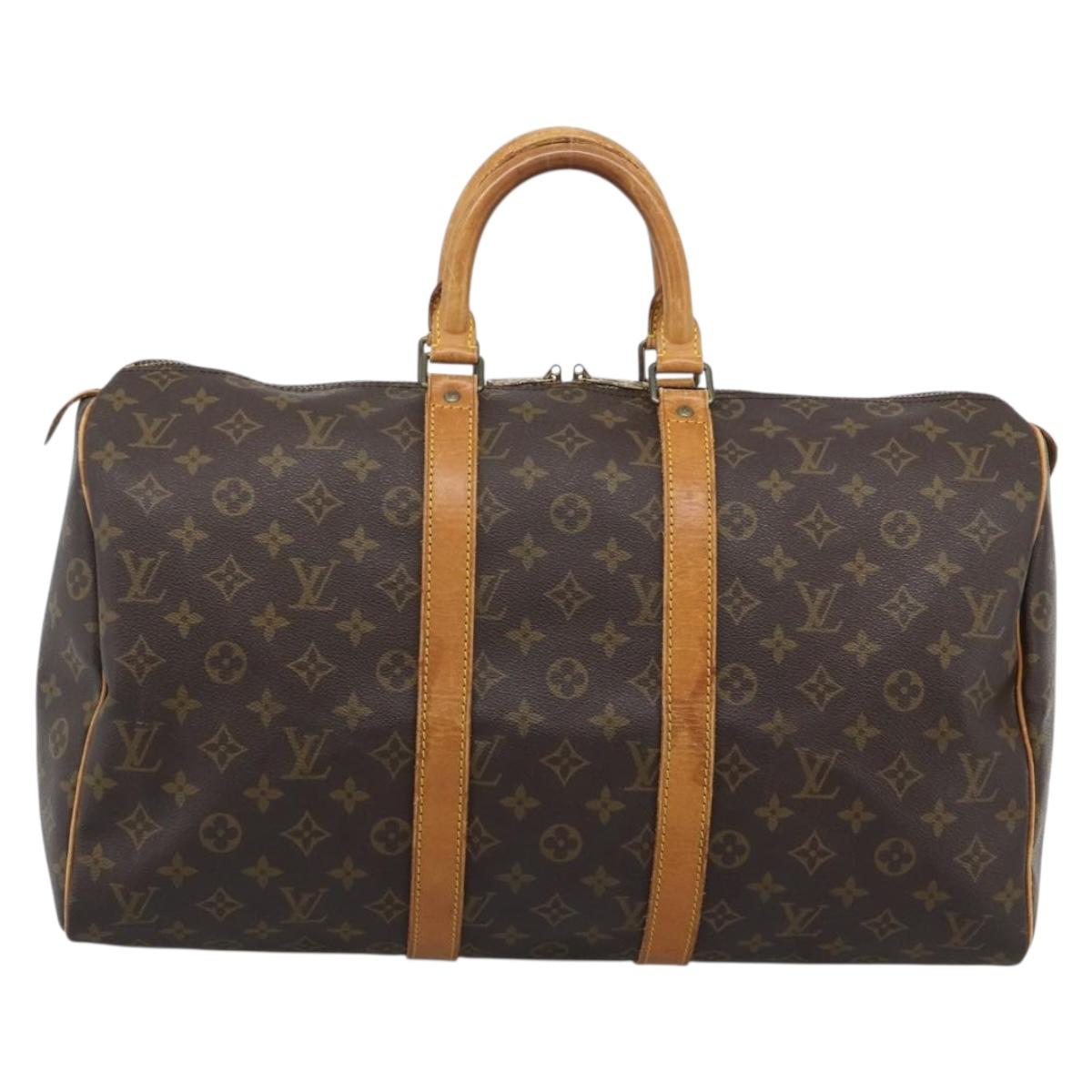 LOUIS VUITTON Monogram Keepall 45 Boston Bag M41428 LV Auth ep15621
