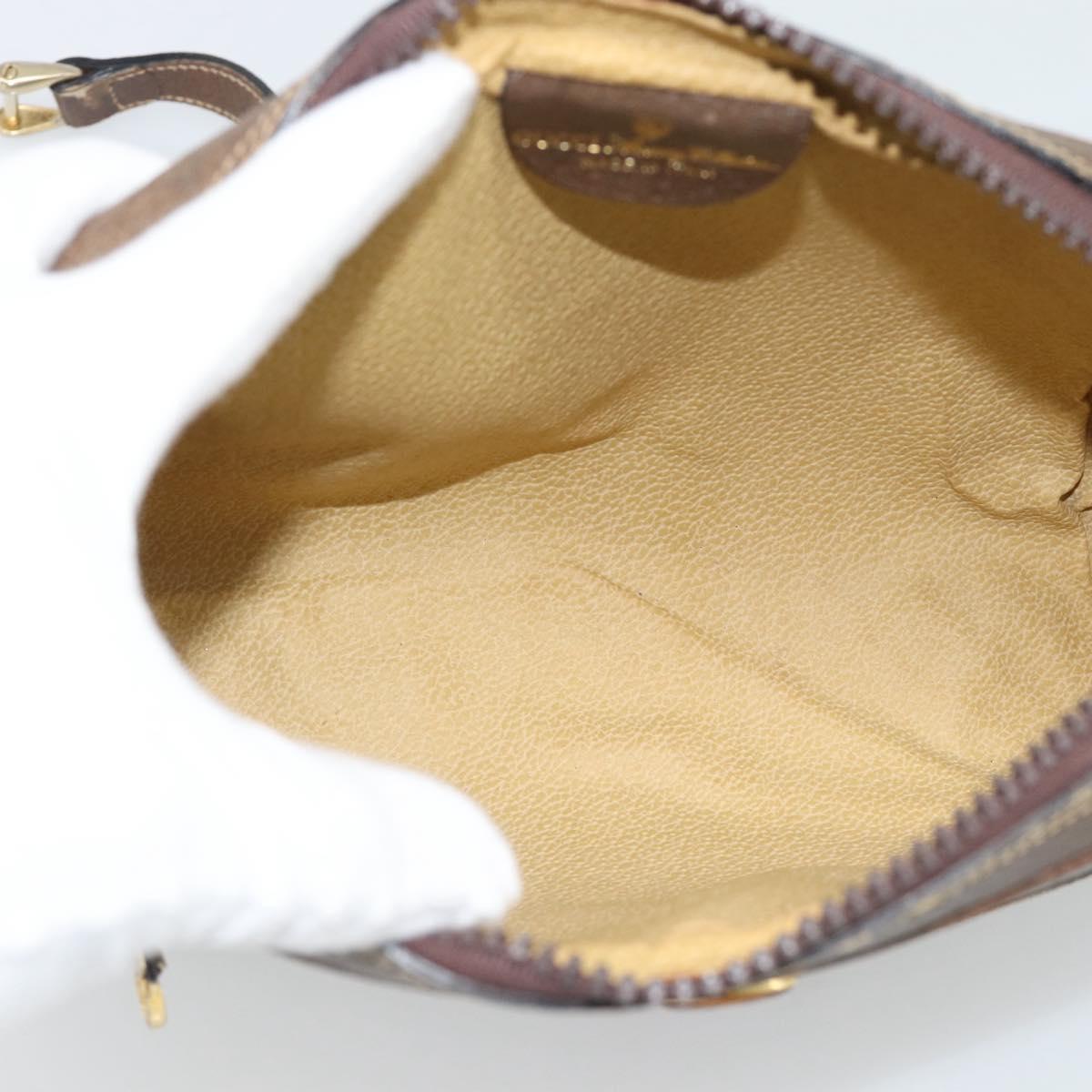GUCCI GG Supreme Web Sherry Line Shoulder Bag PVC Beige Gold Auth ep15625