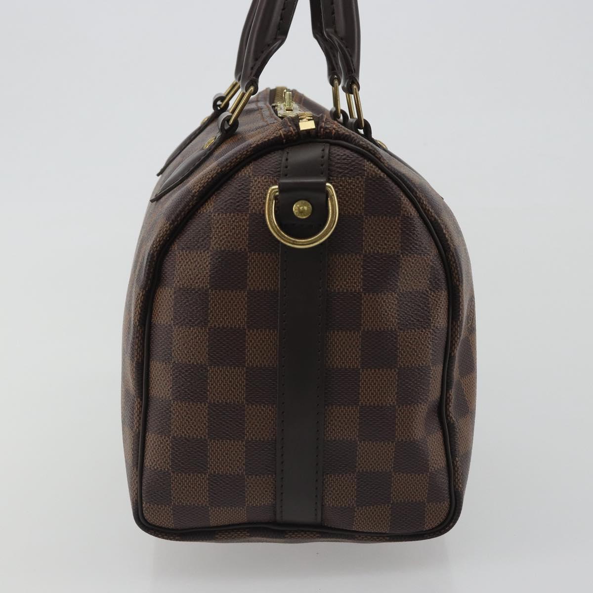 LOUIS VUITTON Damier Ebene Speedy Bandouliere 25 Hand Bag N41368 Auth ep15627V