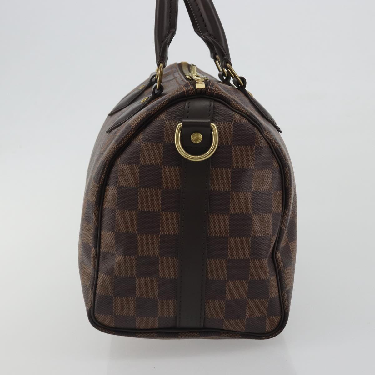 LOUIS VUITTON Damier Ebene Speedy Bandouliere 25 Hand Bag N41368 Auth ep15627V