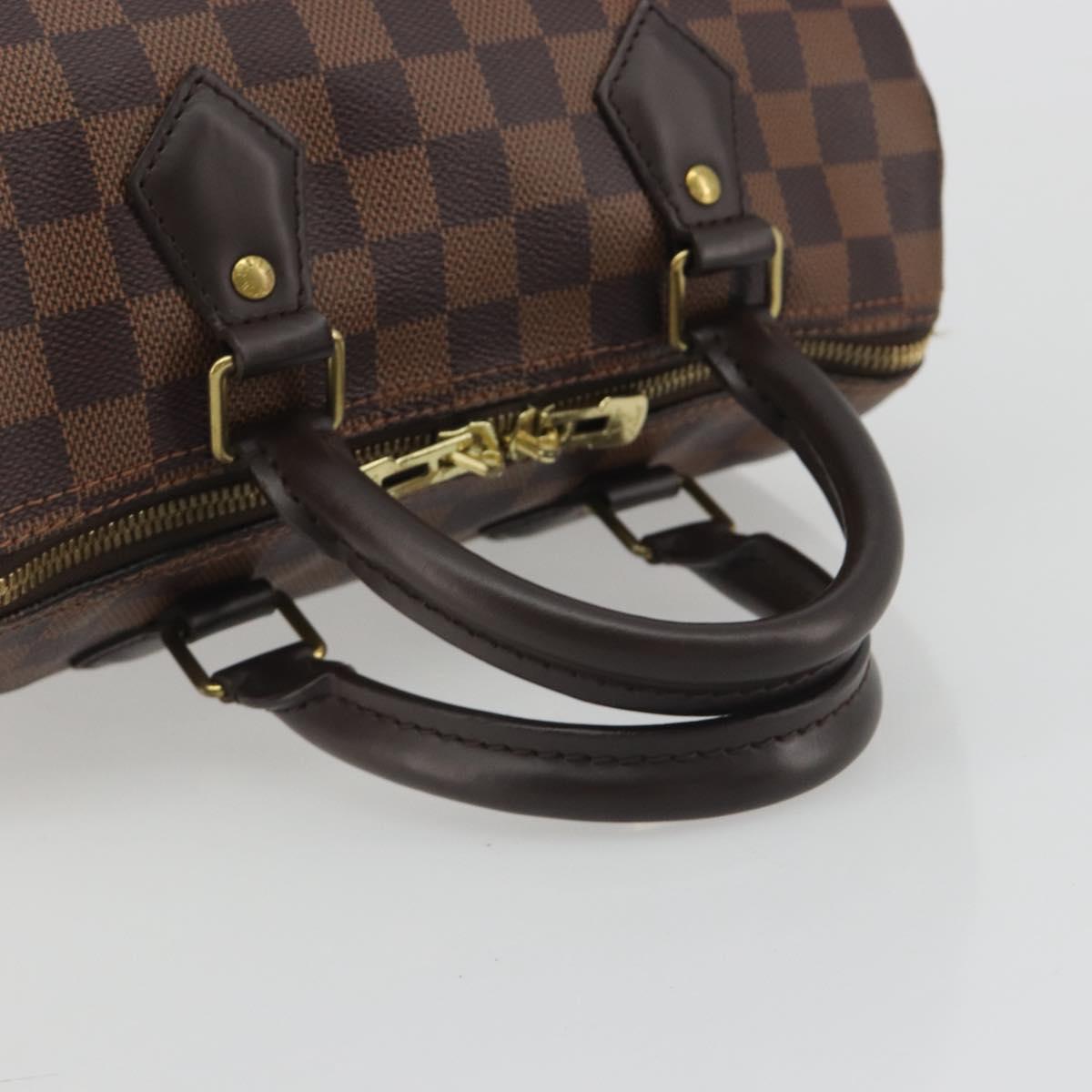 LOUIS VUITTON Damier Ebene Speedy Bandouliere 25 Hand Bag N41368 Auth ep15627V