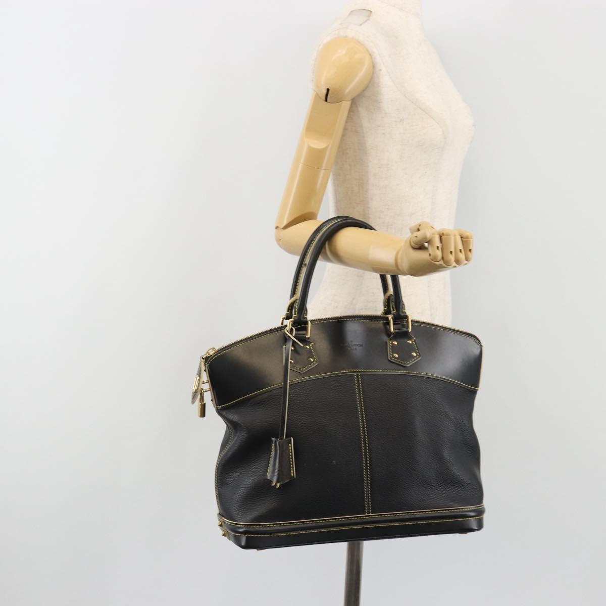 LOUIS VUITTON Suhari Lockit PM Hand Bag Leather Black M91888 LV Auth ep15631
