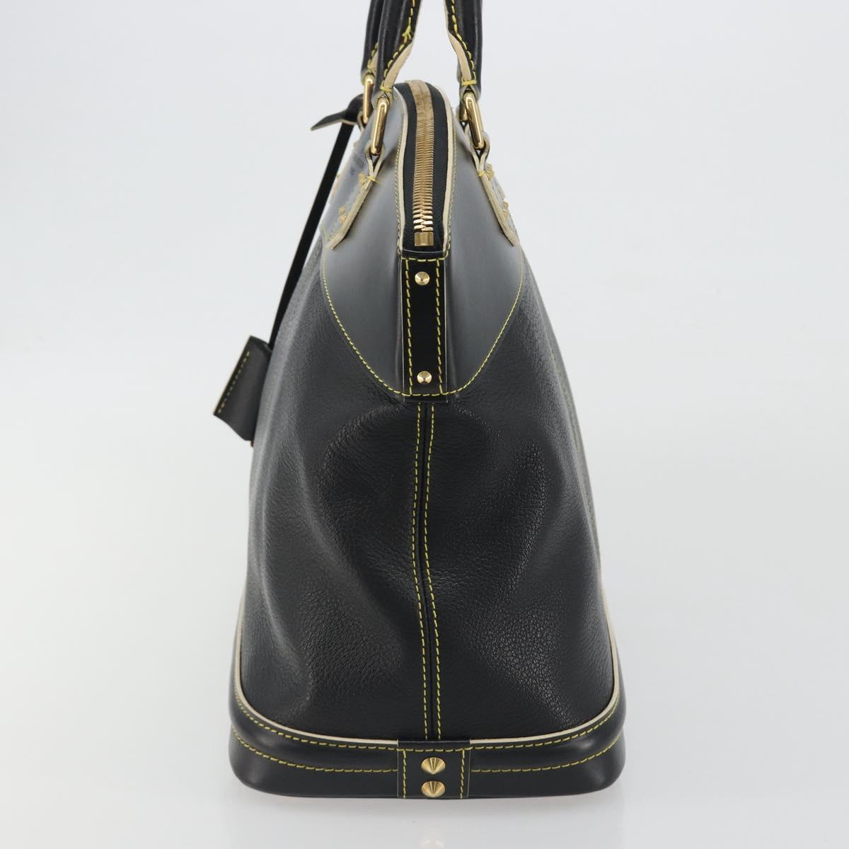 LOUIS VUITTON Suhari Lockit PM Hand Bag Leather Black M91888 LV Auth ep15631
