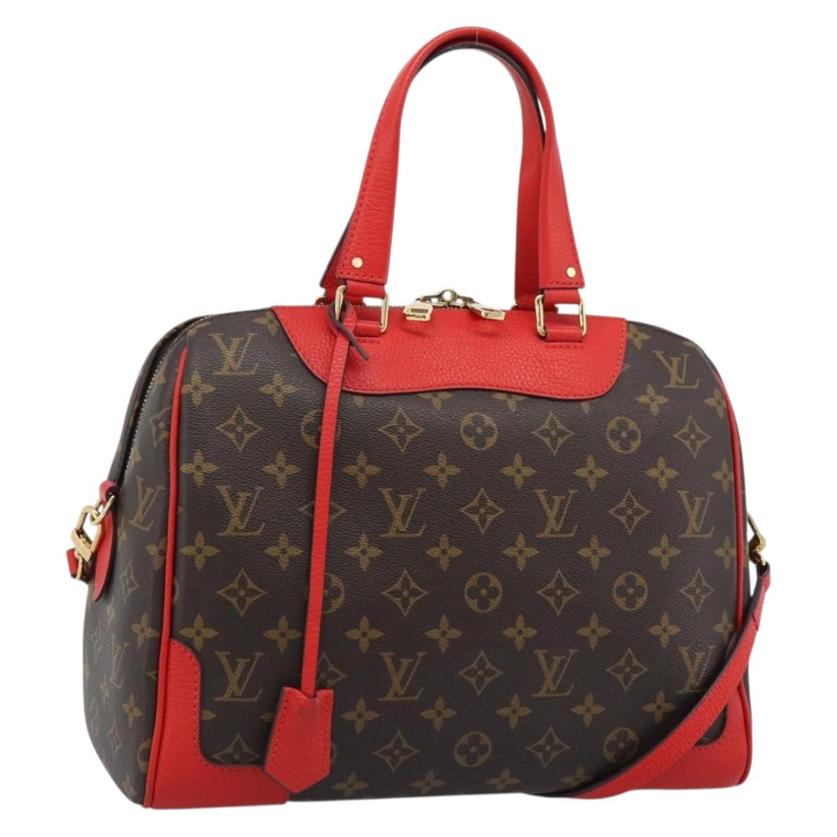 LOUIS VUITTON Monogram Retiro PM Hand Bag 2way Bag Red M50057 LV Auth ep15634A