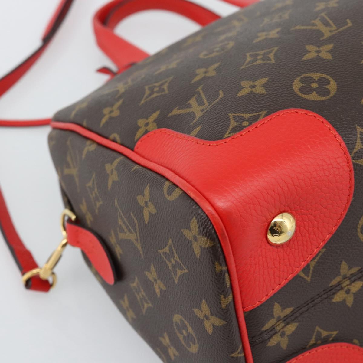 LOUIS VUITTON Monogram Retiro PM Hand Bag 2way Bag Red M50057 LV Auth ep15634A