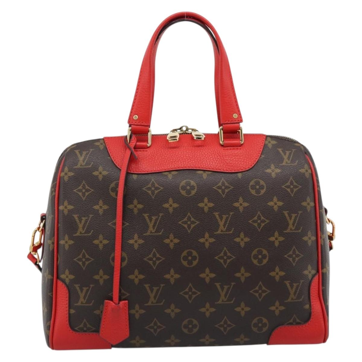 LOUIS VUITTON Monogram Retiro PM Hand Bag 2way Bag Red M50057 LV Auth ep15634A