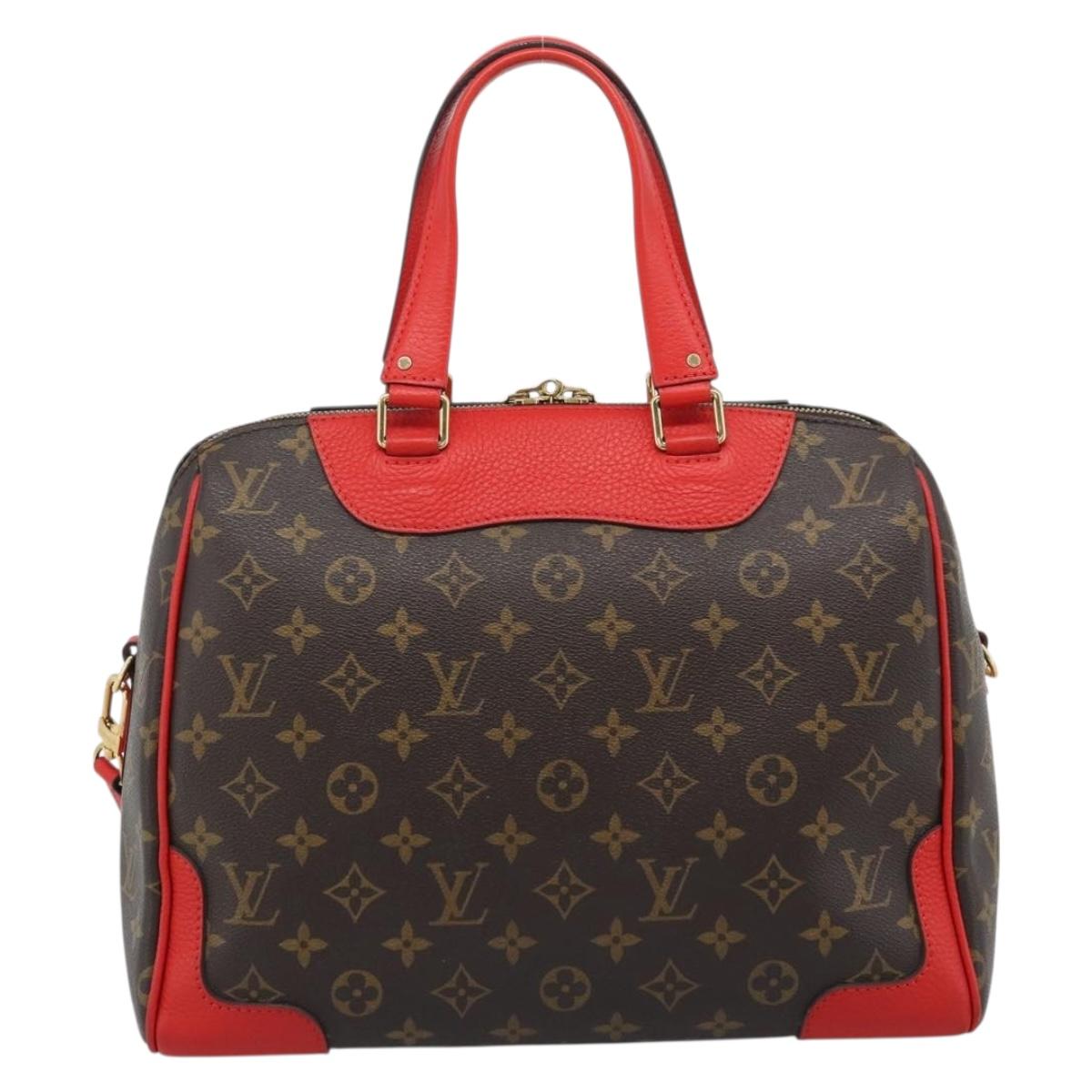 LOUIS VUITTON Monogram Retiro PM Hand Bag 2way Bag Red M50057 LV Auth ep15634A