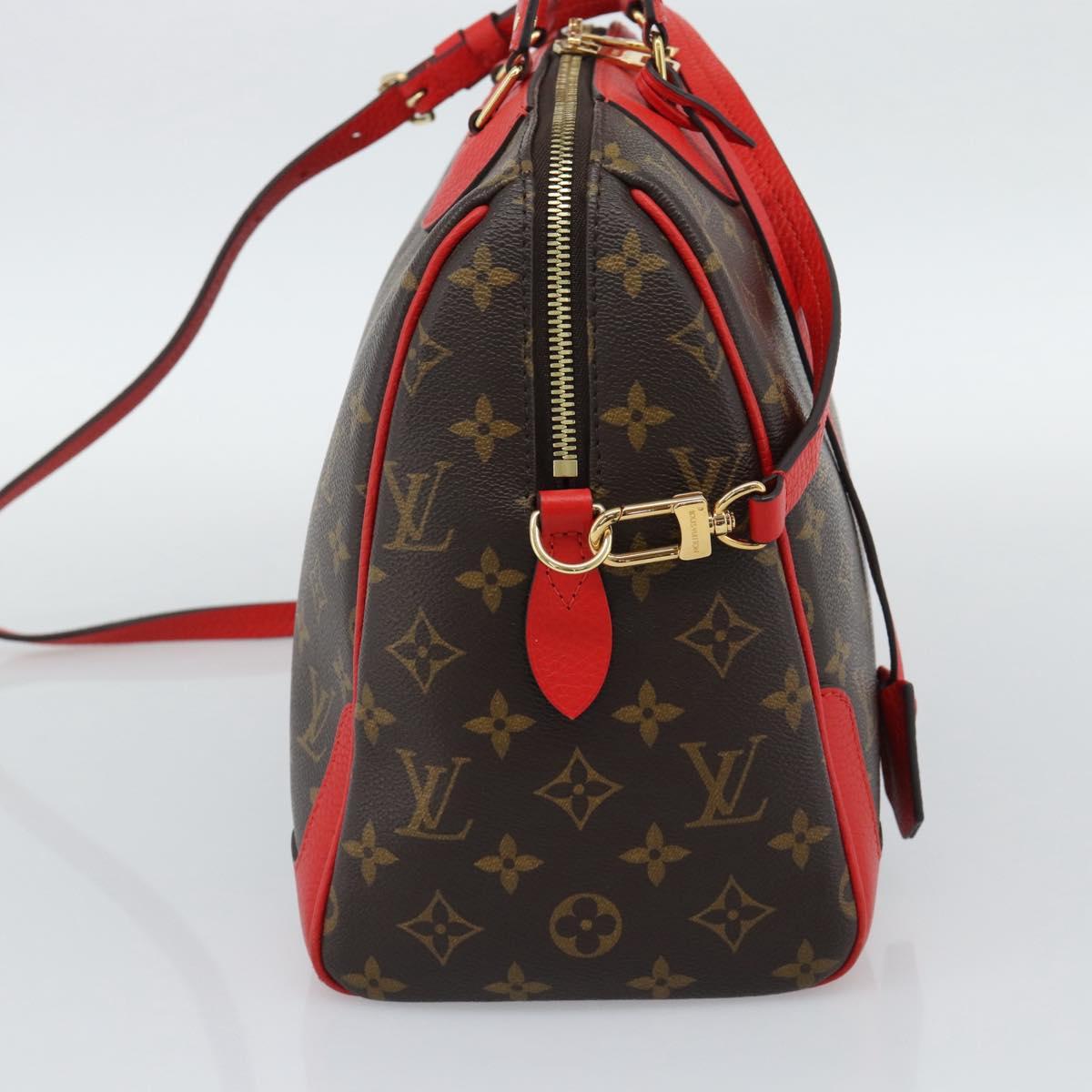 LOUIS VUITTON Monogram Retiro PM Hand Bag 2way Bag Red M50057 LV Auth ep15634A
