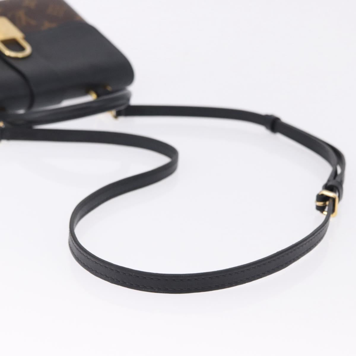 LOUIS VUITTON Monogram Rocky BB Hand Bag 2way Black M44141 LV Auth ep15635V