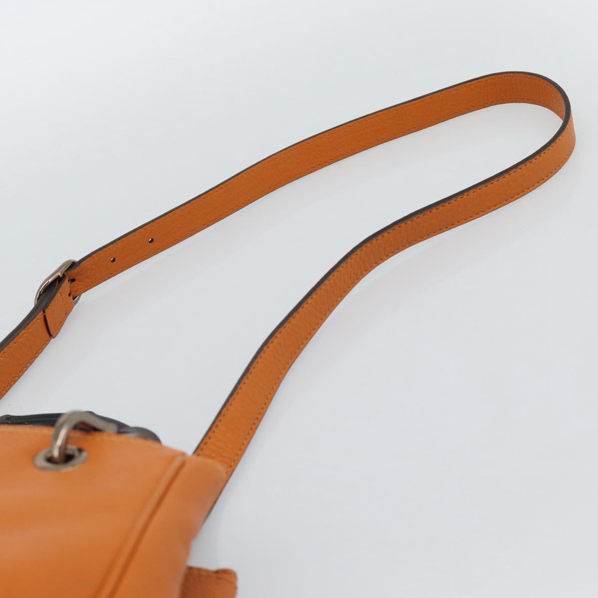 GUCCI Bamboo Hand Bag 2way Orange 336032 Auth ep15637A