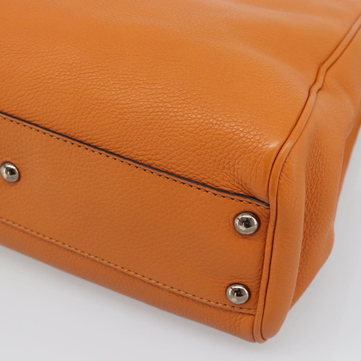 GUCCI Bamboo Hand Bag 2way Orange 336032 Auth ep15637A